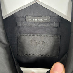 Prada Re-Nylon Logo Button-Up Shirt Size M