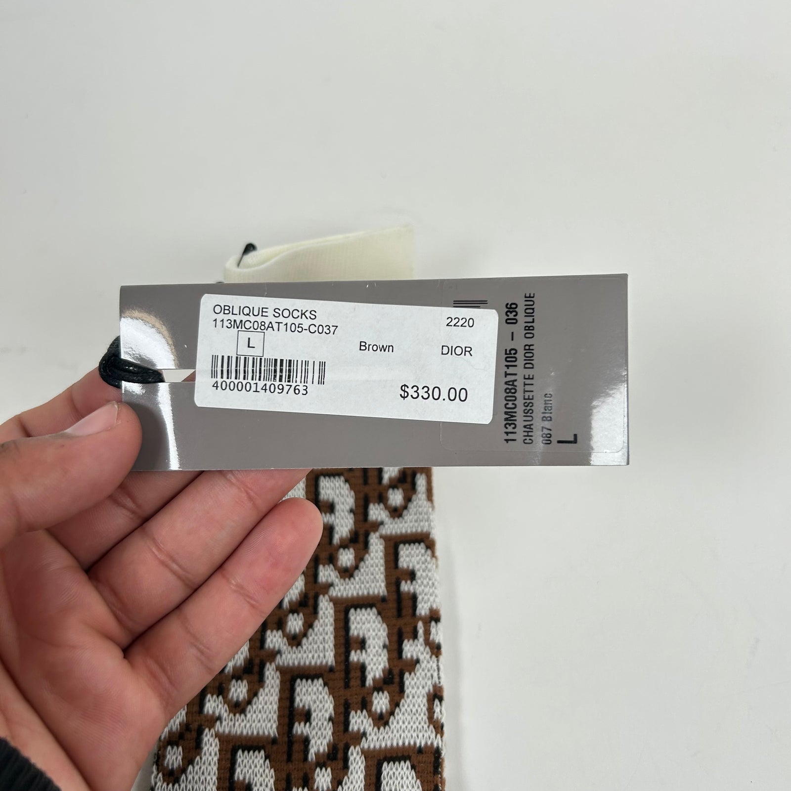 Dior Brown Oblique Socks