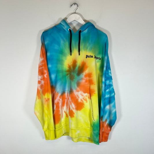 Palm Angels Tye Dye Logo Hoodie Size L