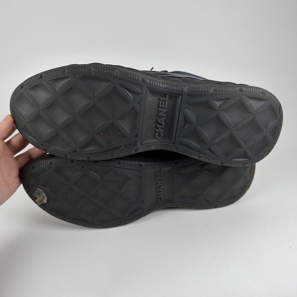 Chanel High Navy Trainers Size 46