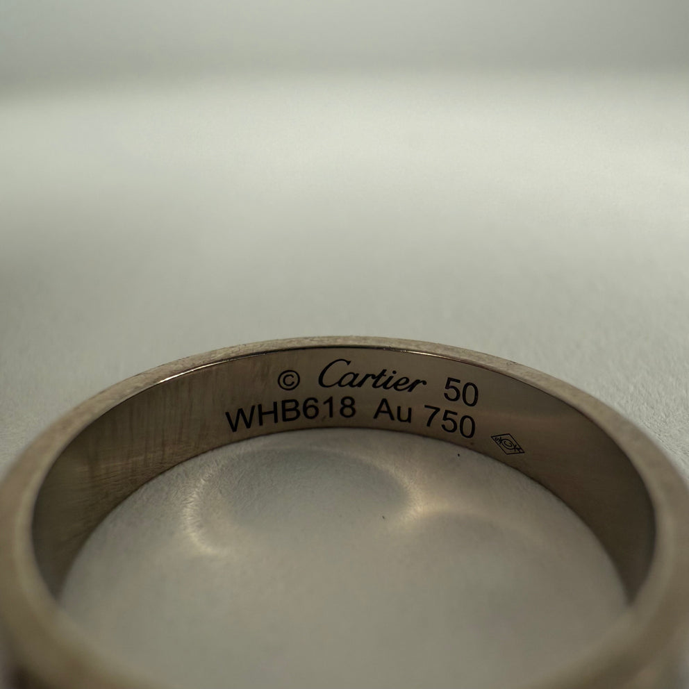 Cartier 18K White Gold Love Ring Size 5.25
