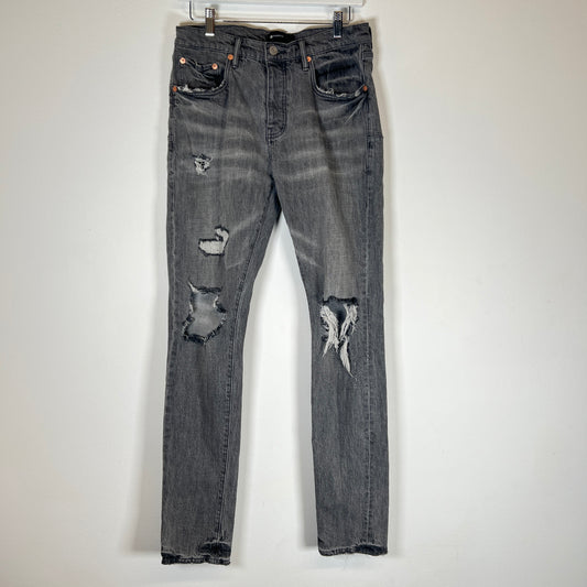 Purple Grey Distressed Jeans Size 32
