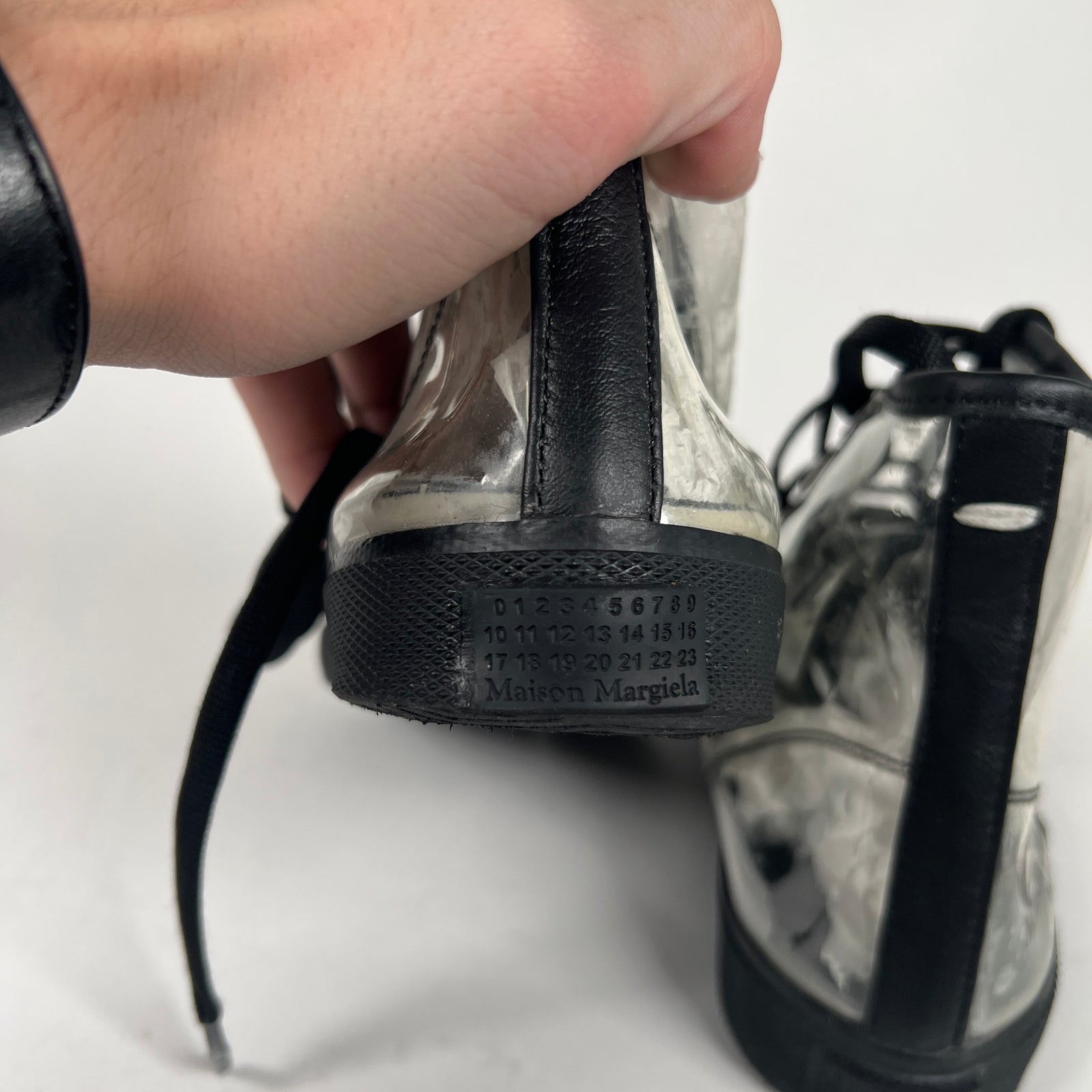 Maison Margiela Clear Tabi Sneakers Size 5