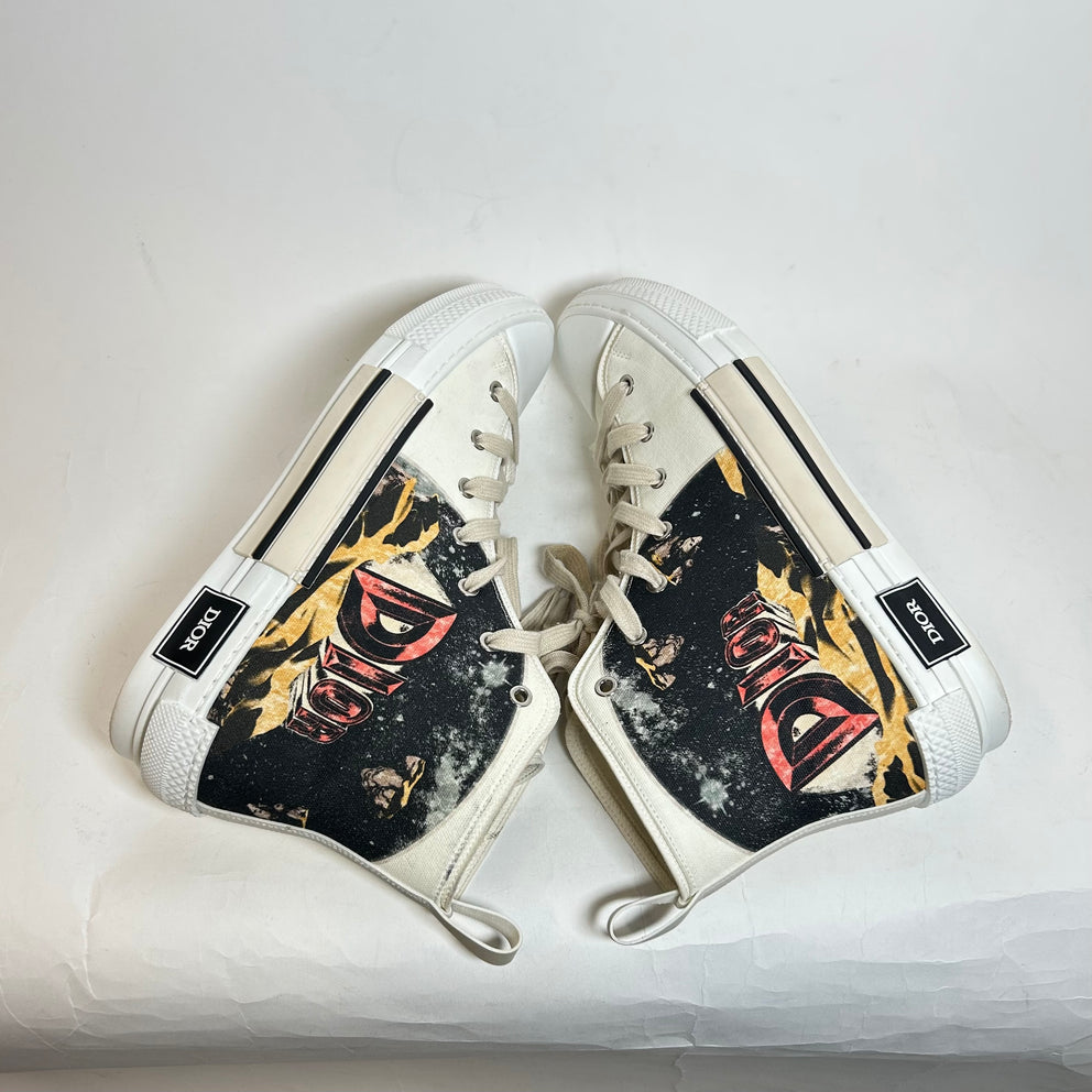 Dior B23 White 'AsteroDior' High Top Sneaker Size 44