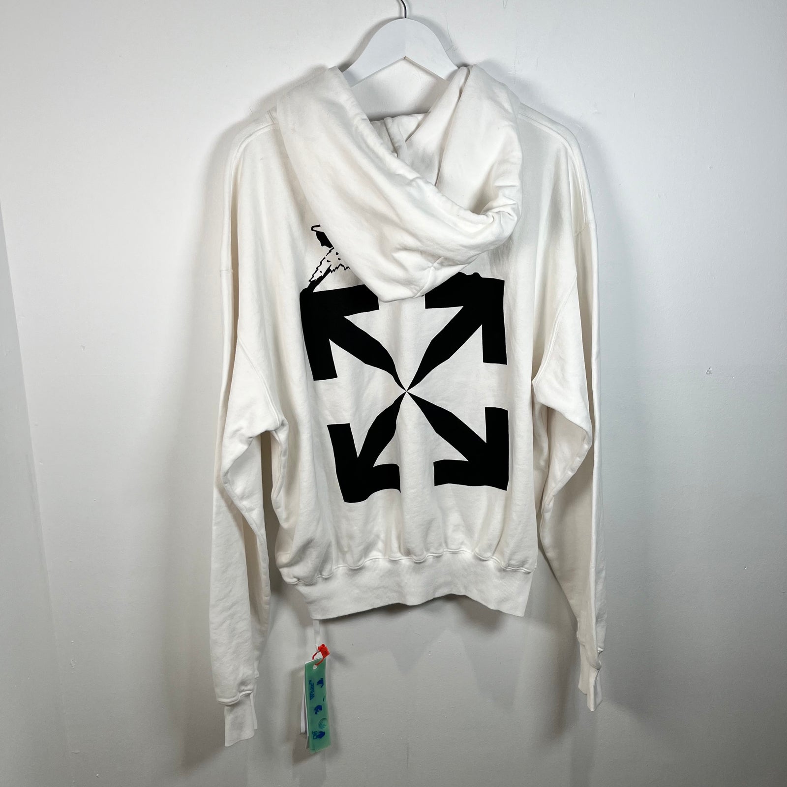 Off White Construction Graphic Hoodie Size XL