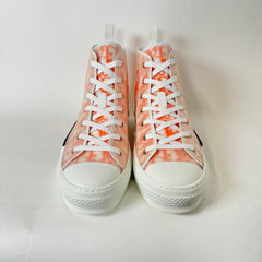 Dior B23 Orange Oblique High Top Sneakers Size 43