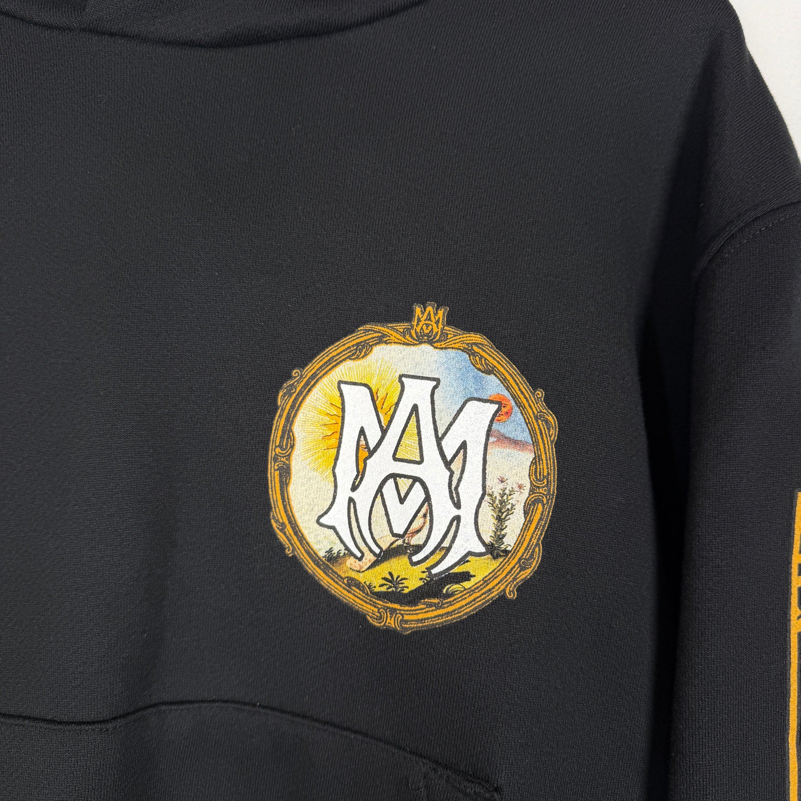 Amiri Black Landscape Frame Hoodie Size L
