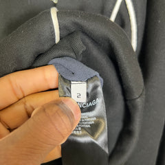 Balenciaga Black 3B Sports Icon Track Jacket Size 2