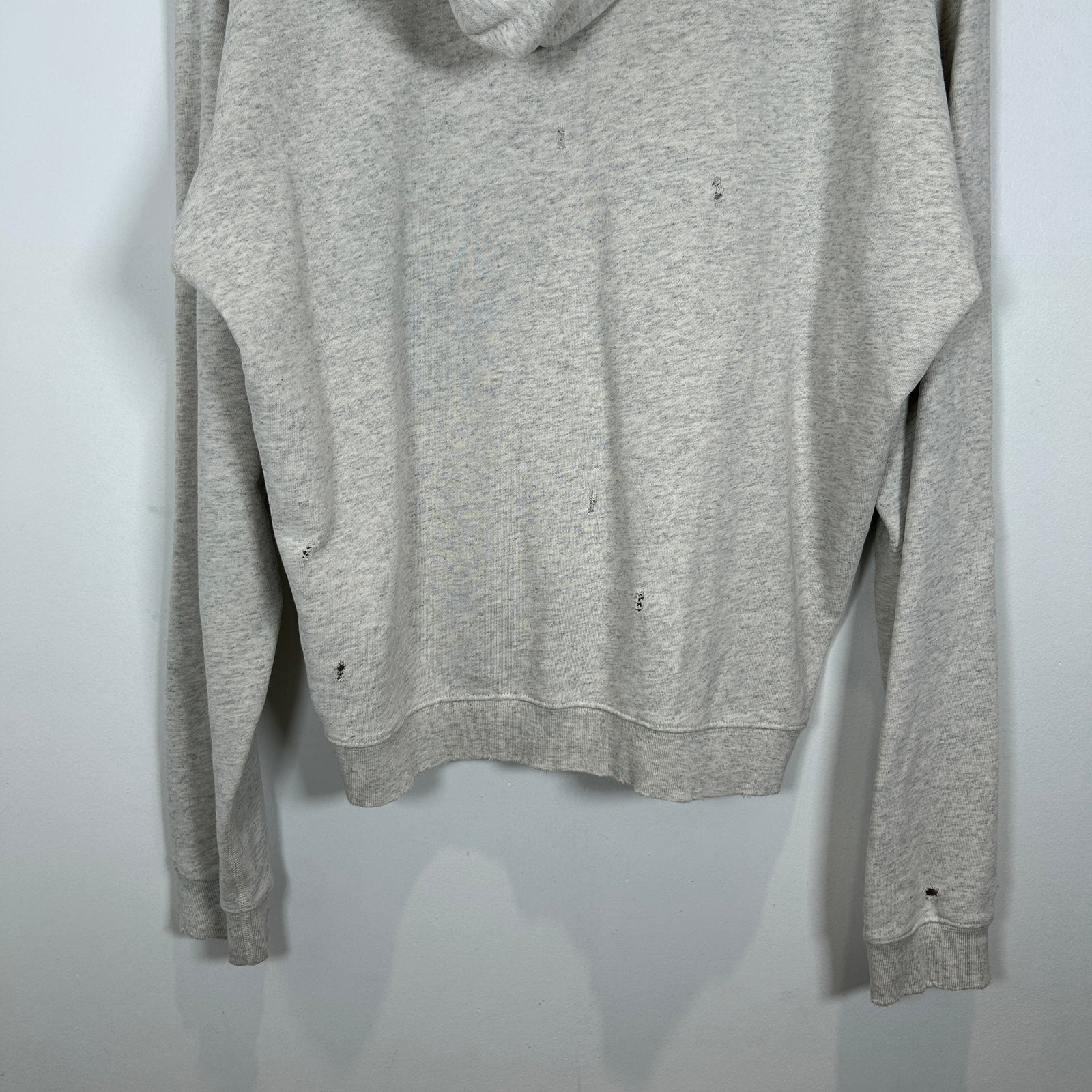 John Elliot Distressed Grey Hoodie Size L