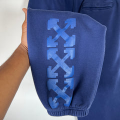 Off-White Blue Rubber Arrow Over Sweatpants Size S