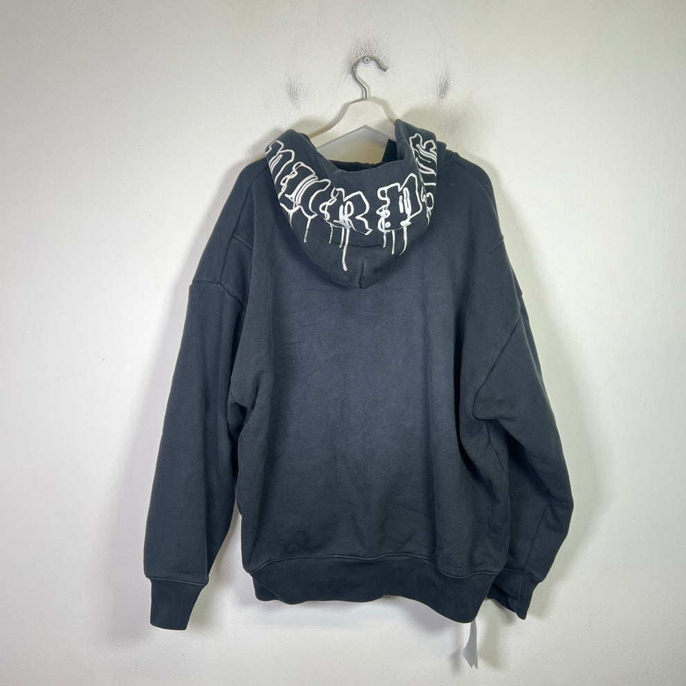 Purple Brand Gothic Print Zip-Up Hoodie