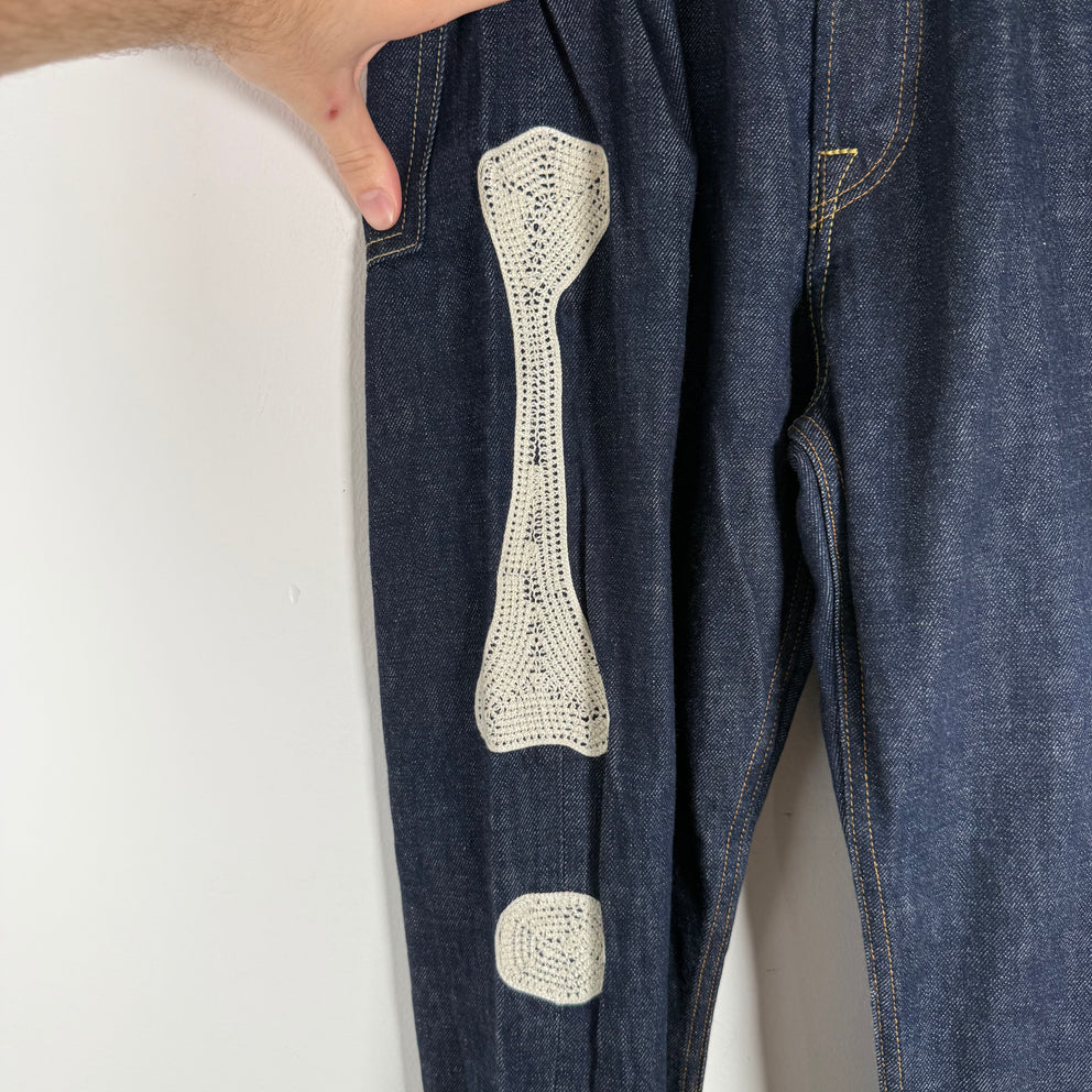 Kapital Bone Raw Denim Jeans Size 34