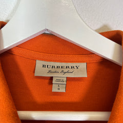 Burberry Orange Check Polo Shirt