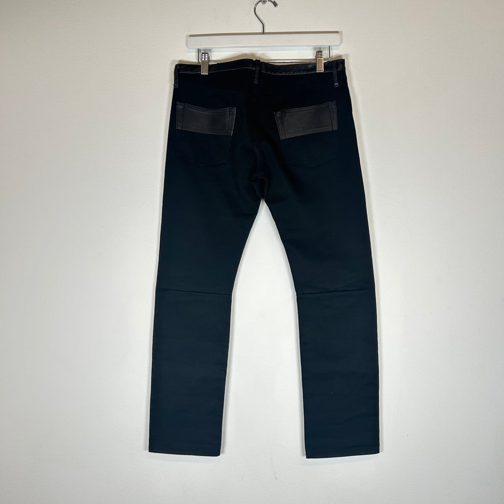 Undercover AW05 Black Cummerbund Distressed Jeans Size 2