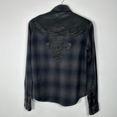 Chrome Hearts Leather Fleur Back Flannel Size Small