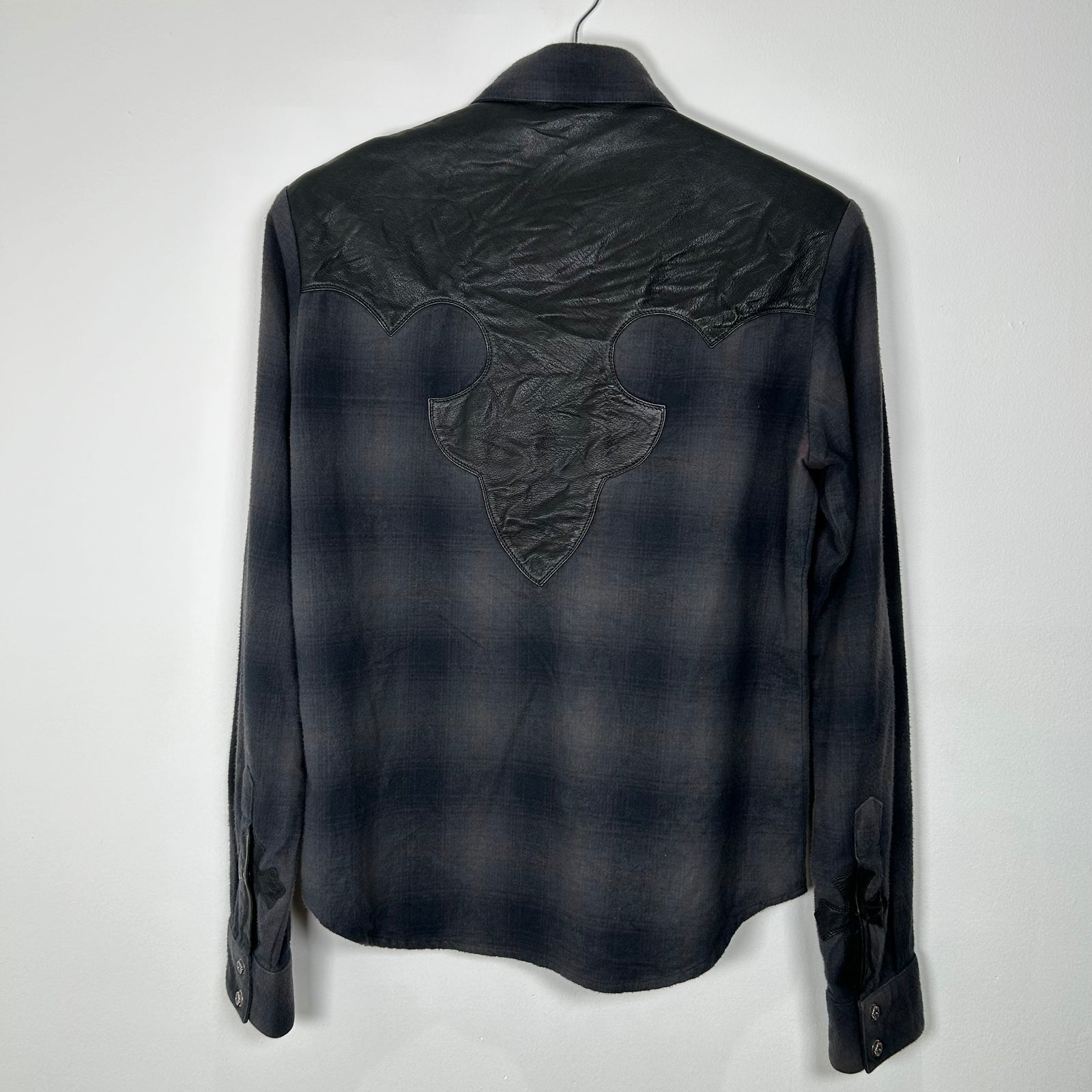 Chrome Hearts Leather Fleur Back Flannel Size Small