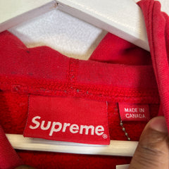 Supreme x Kaws Red Chalk Box Logo Hoodie Size XL