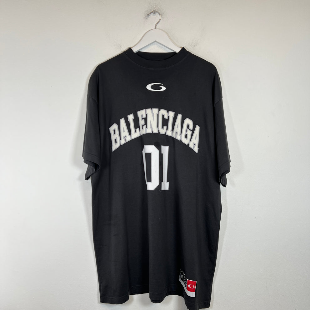 Balenciaga Grey Basketball T-shirt Size 3