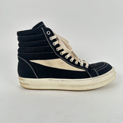 Rick Owens DrkShdw Black Vintage High-Top Sneakers Size 8