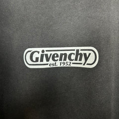 Givenchy Washed Grey Distressed Flames Logo Tee Size M