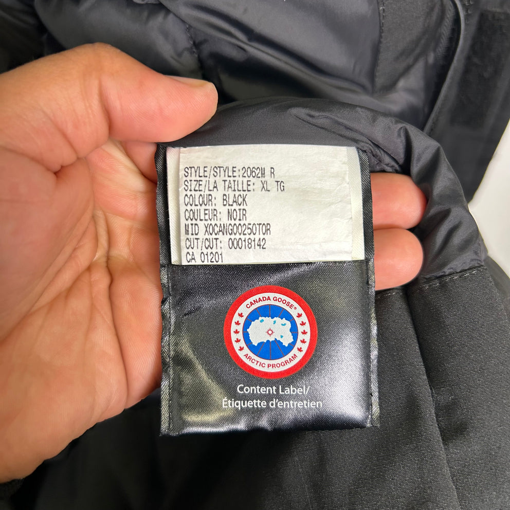 Canada Goose Black Langford Parka Jacket Size XL