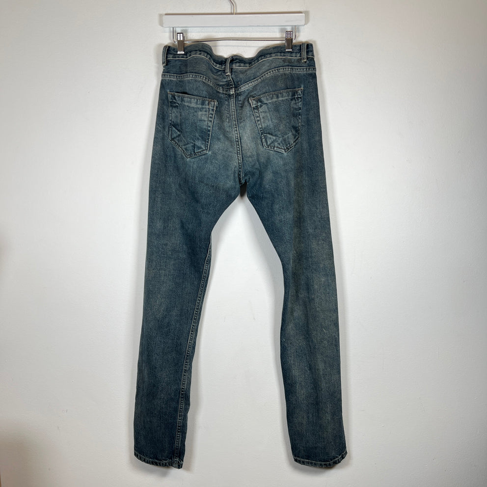 Rick Owens Blue Detroit Cut Size 34