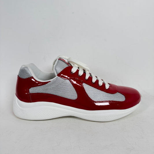 Prada Red/White Patent Leather Cups Size 9