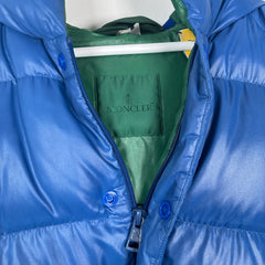 Moncler Suginami Giubbotto Blue Down Coat Size M