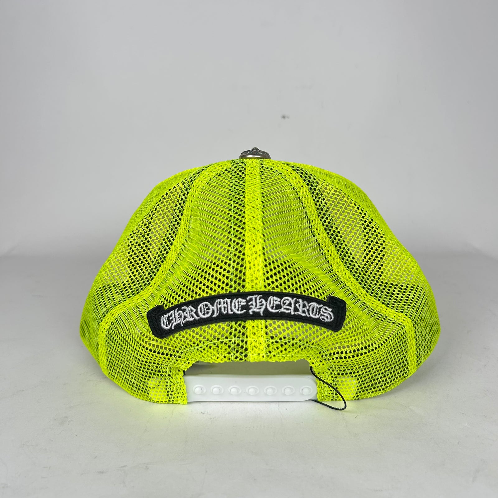 Chrome Hearts Neon Green Cemetery Patch Trucker Hat