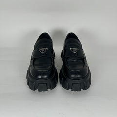 Prada Black Monolith Leather Sneaker Size 10