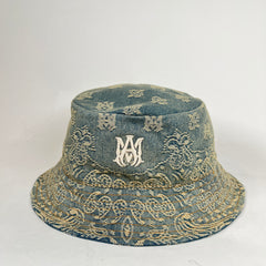 Amiri Bandana Paisley Denim Bucket Hat