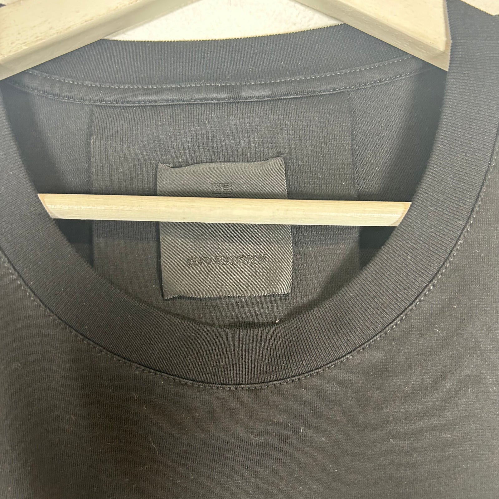 Givenchy Black College Logo Tee Size S