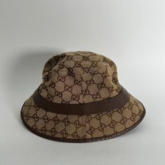 Gucci Brown GG Supreme Canvas Bucket Hat