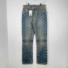 Amiri Bandana Paisley Denim Pants Size 30