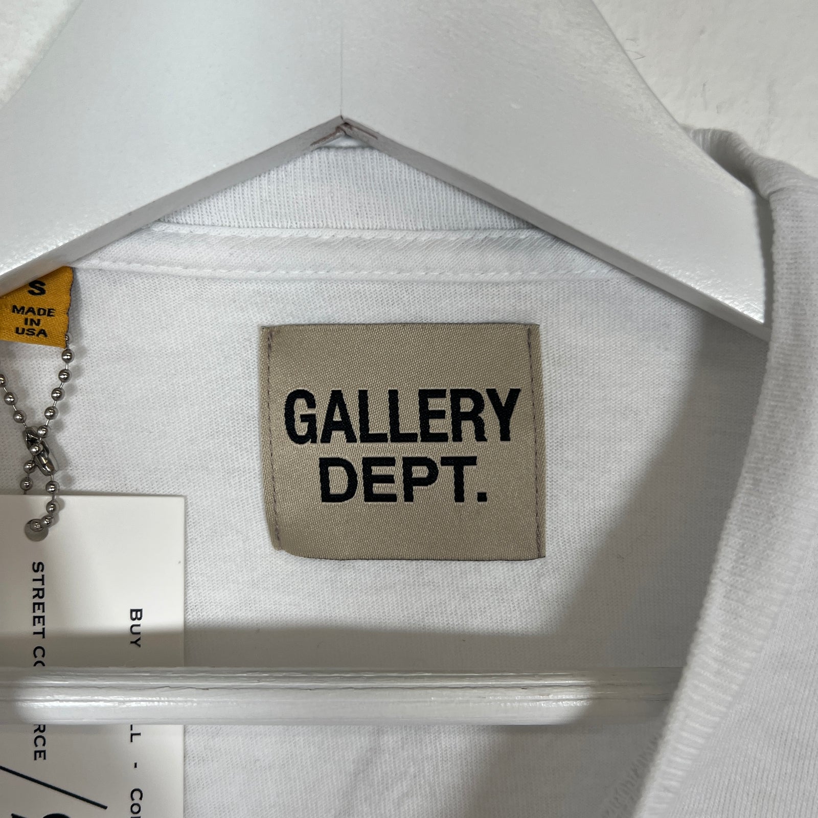 Gallery Dept Logo White T-Shirt Size S