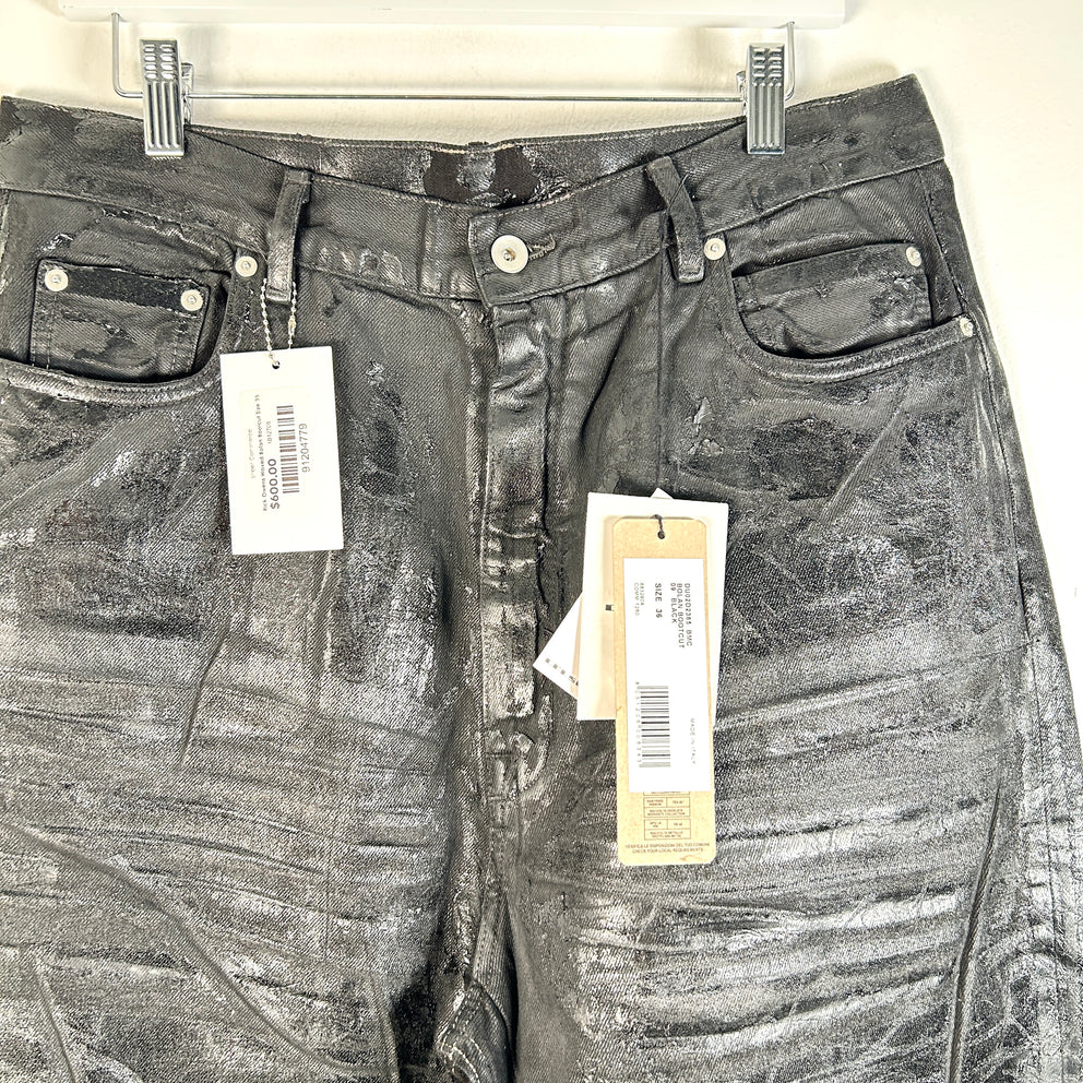 Rick Owens Waxed Bolan Bootcut Size 36