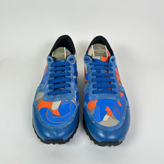 Valentino Blue Camo Rockrunner Sneakers