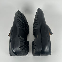 Maison Margiela Black Leather Tabi Loafers Size 12