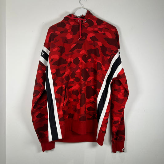 Bathing Ape Red Camo Hoodie Size XXL