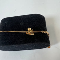 Saint Laurent Gold YSL Curve Link Bracelet