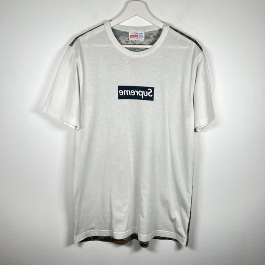 Supreme x CDG White Digital Camo Box Logo Size M