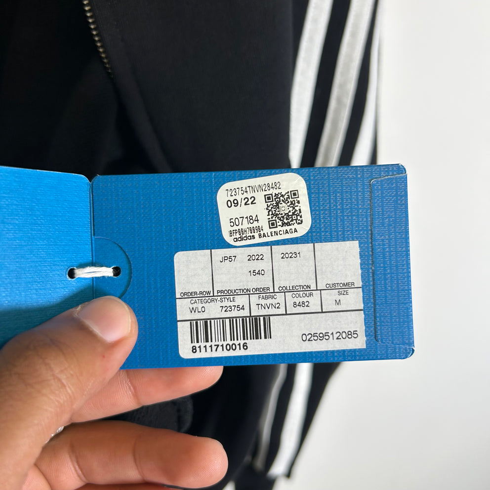 Balenciaga x Adidas SS23 Three Stripe Zip-Up Hoodie