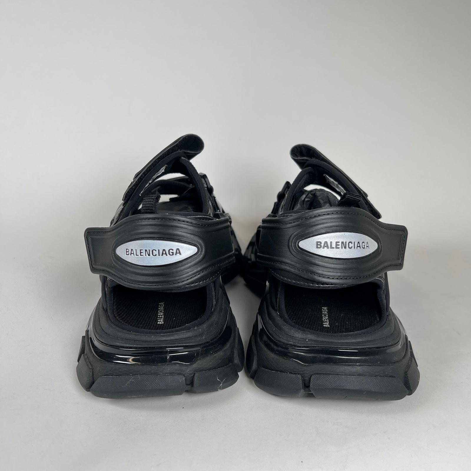 Balenciaga Black Track Sandals Size 45