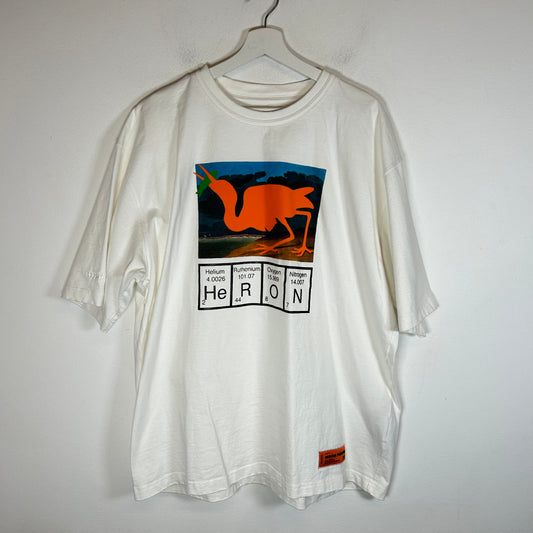 Heron Preston White Periodic Table T-Shirt Size XL