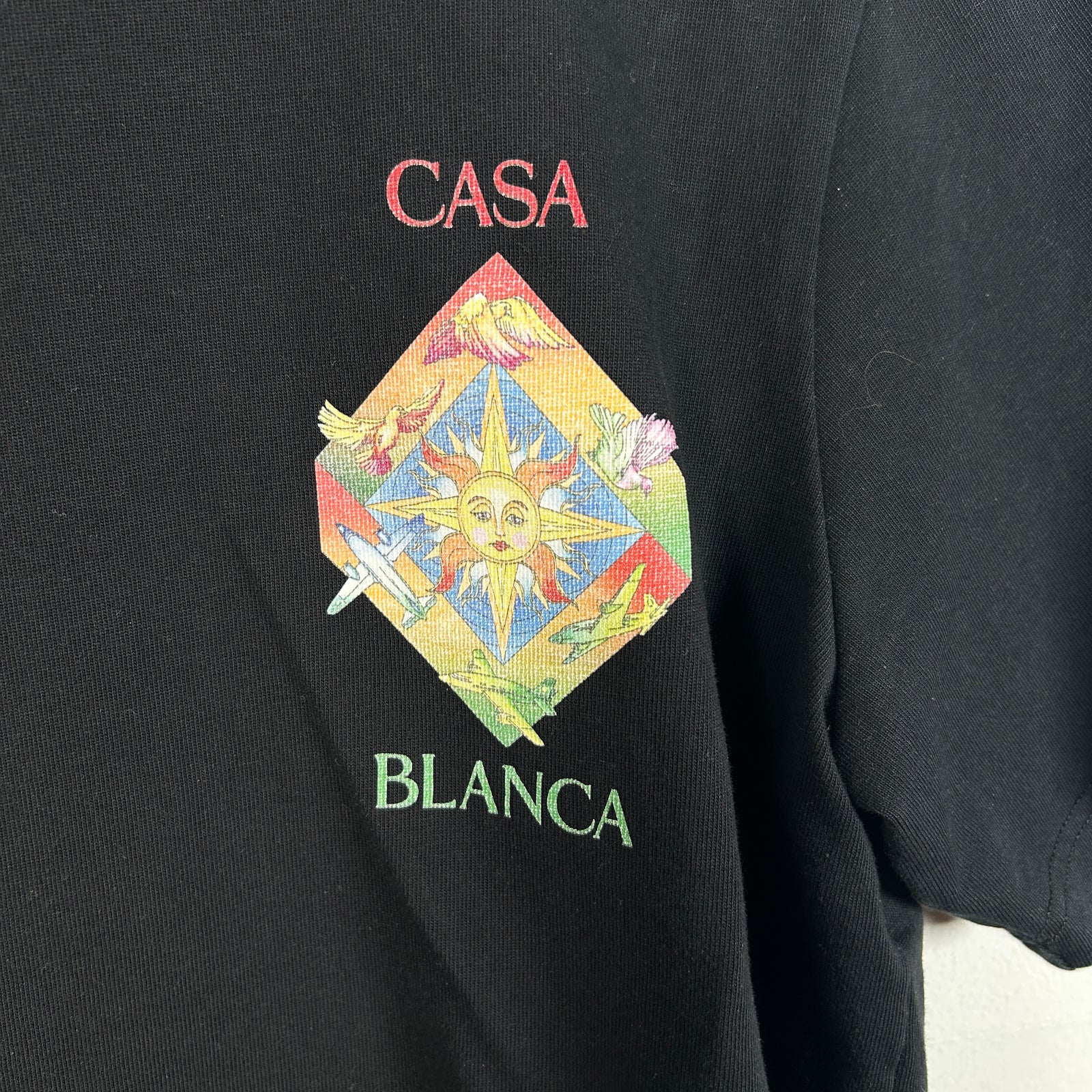 Casablanca Graphic Black T-Shirt Size M