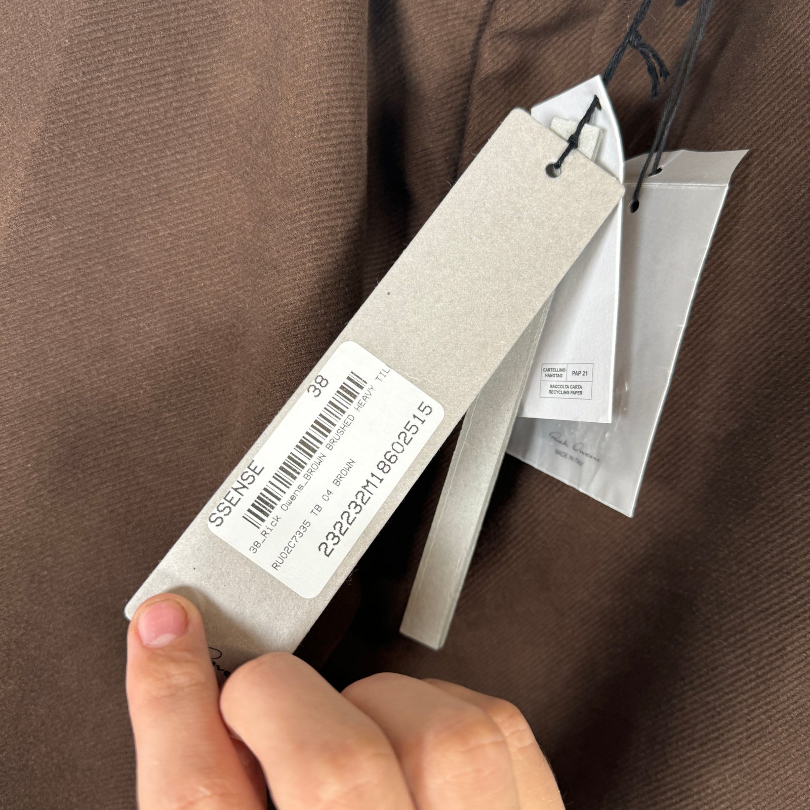 Rick Owens Brown Flared Bolan Pants Size 38