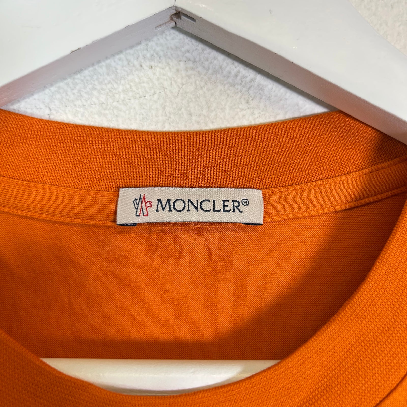 Moncler Orange/Olive Mountain Peak Logo T-Shirt Size M