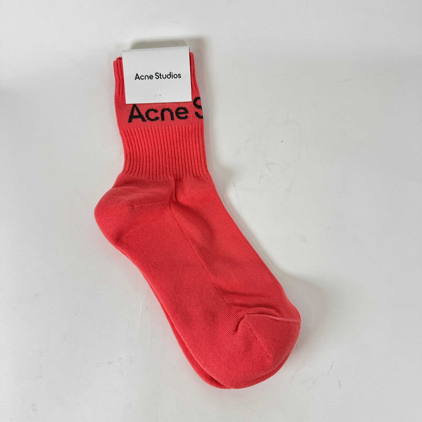Acne Studios Red Logo Socks