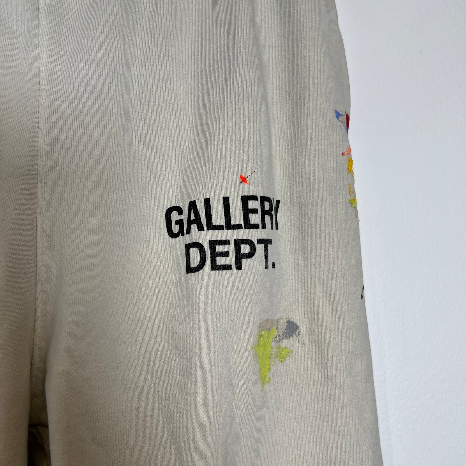 Gallery Dept White Paint Splatter Sweats Size XL