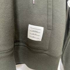 Thom Browne Green 4 Bar Hoodie Size 2